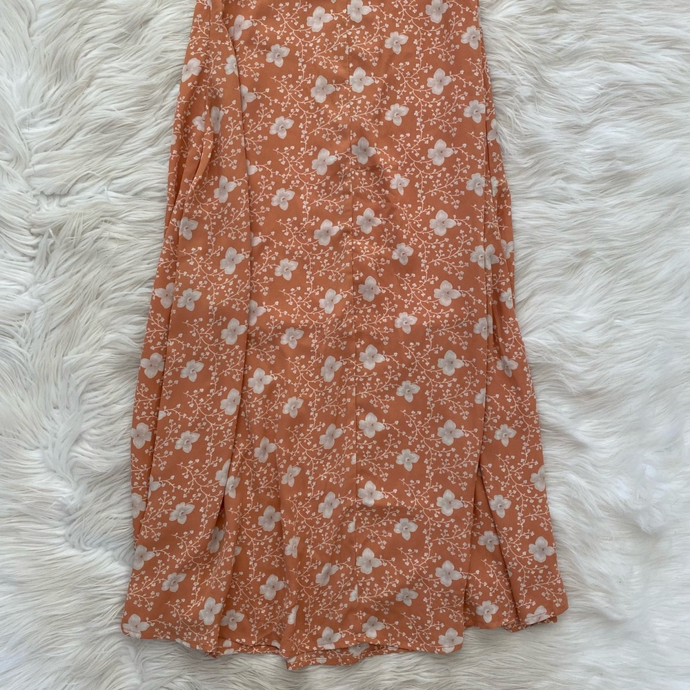 Petal & Pup Orange Floral Midi Dress - Picture 10 of 12